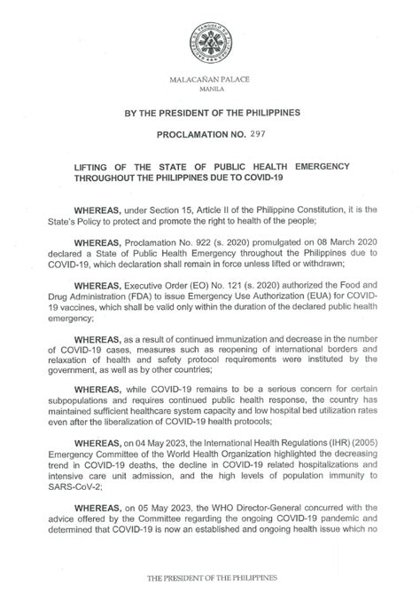 Proclamation No. 153, s. 2023 .